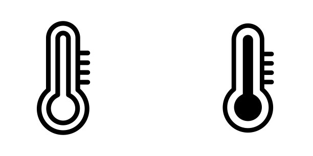 插图矢量图形的温度计图标图片下载