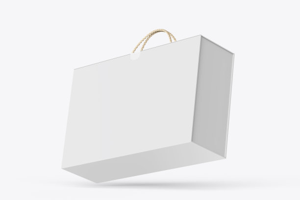 纸箱服装购物盒3D渲染孤立的白色背景图片下载