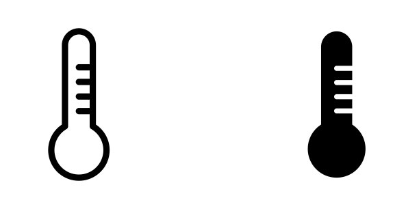 插图矢量图形的温度计图标图片下载