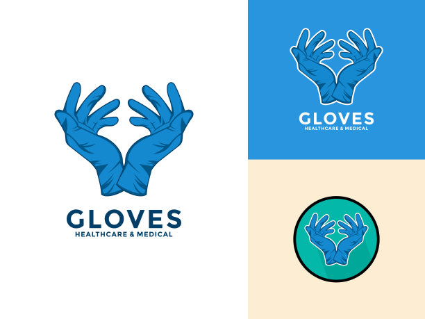 医疗手套矢量插图，医疗手套标志图标，手套为防止病毒从急救箱图片下载