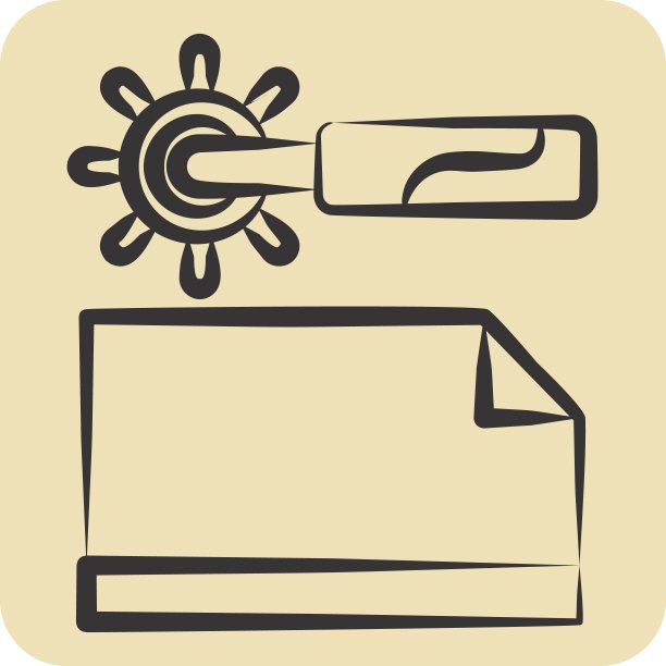 Icon复写纸。与缝纫有关的符号。手绘风格。简单的设计说明图片下载