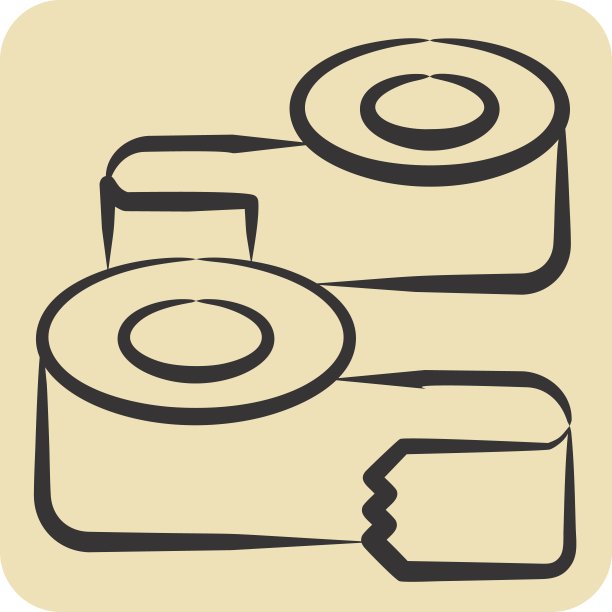 图标纸胶。与缝纫有关的符号。手绘风格。简单的设计说明图片下载