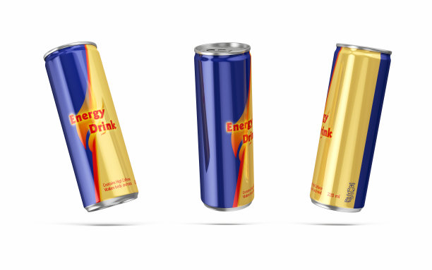 能量饮料罐，对象+阴影剪辑路径图片下载