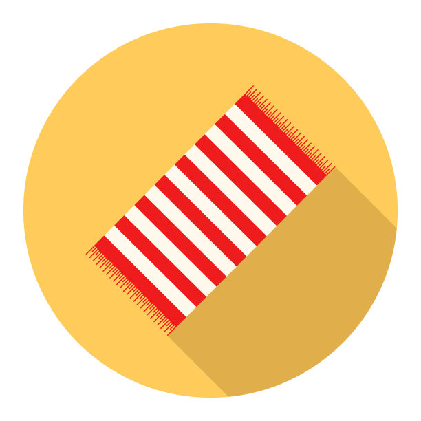 沙滩毛巾，一套独立的沙滩毛巾。沙滩浴巾图标。矢量，设计插图。向量。图片下载