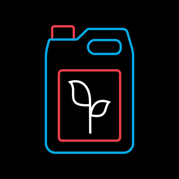 植物肥料罐分离矢量图标图片下载