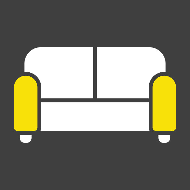 沙发矢量图标。家具的迹象图片下载