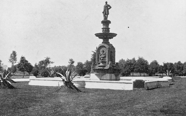 芝加哥的古董照片:德雷塞尔喷泉图片下载