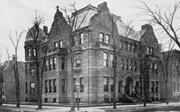 芝加哥的古董照片:密歇根大道图片下载