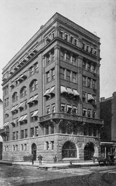 芝加哥的古董照片:华盛顿和富兰克林街图片下载