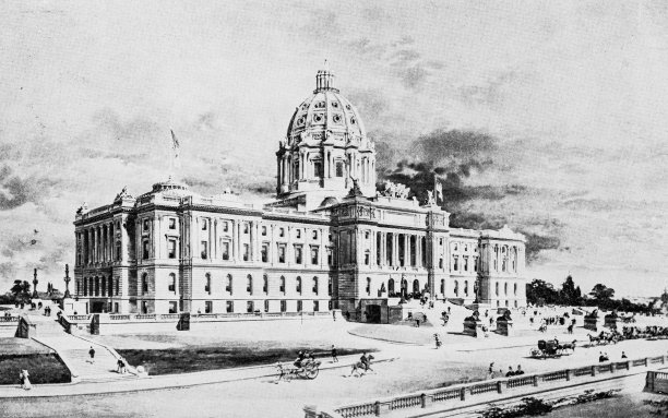 圣保罗的古董照片:明尼苏达州国会大厦图片下载