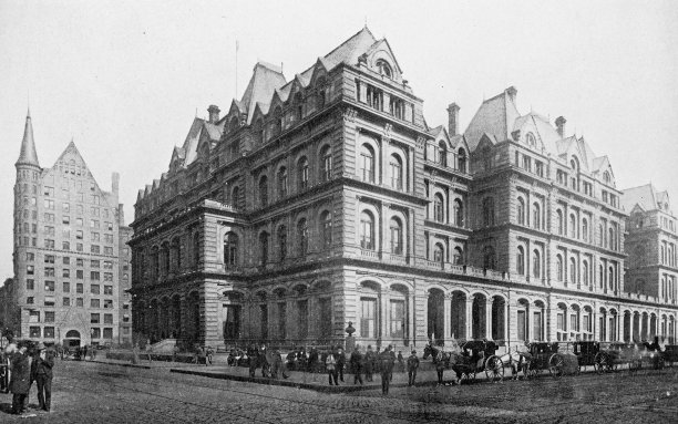 芝加哥的古照片:克拉克街的老邮局图片下载