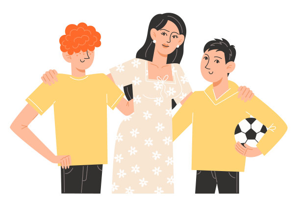 一位年轻的母亲拥抱她的儿子图片下载