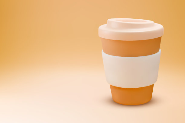 3d逼真的咖啡杯。向量图片下载