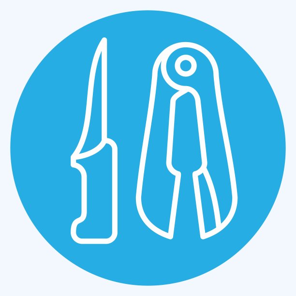 图标缝纫桌。与缝纫有关的符号。蓝眼睛的风格。简单的设计说明图片下载