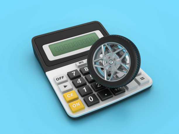 带计算器的3D车轮图片下载