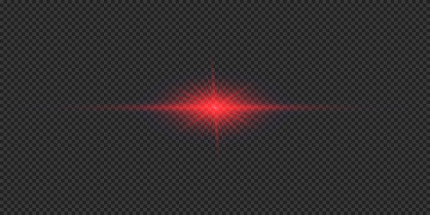 透镜光斑的红色水平光效图片下载