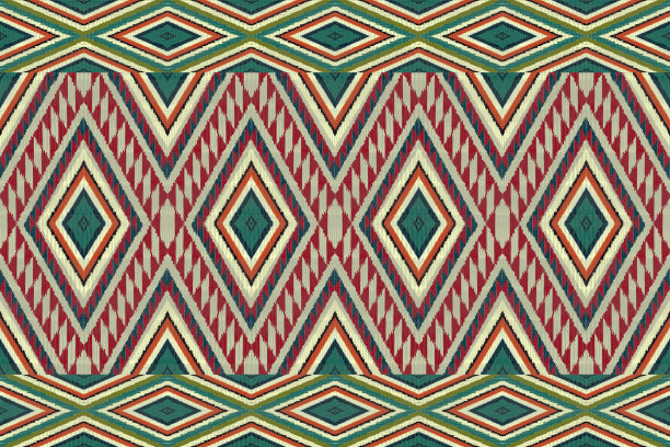 纳瓦霍部落矢量无缝模式。印第安人的装饰品。西南民族装饰风格。波西米亚几何装饰。矢量无缝模式。墨西哥毛毯，地毯。编织地毯插图。图片下载