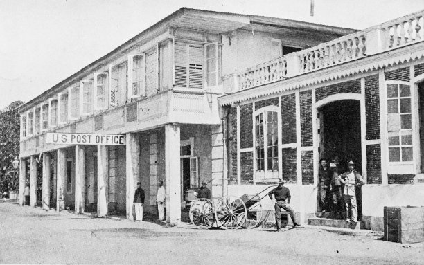 美西战争期间菲律宾的古董照片，邮局，卡维特图片下载