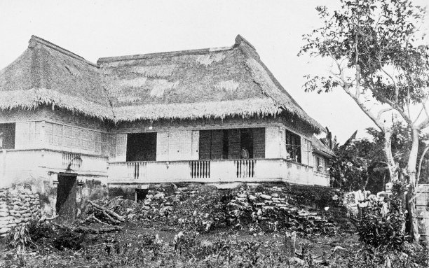 美西战争期间菲律宾的古董照片，炮楼，辛加隆图片下载