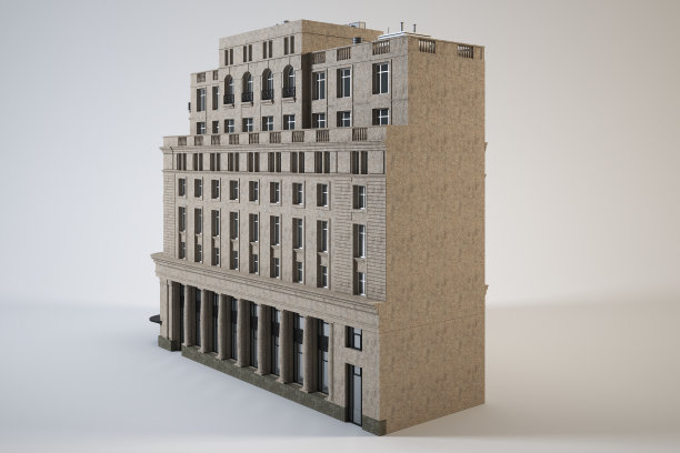 一座大型的多层建筑，雄伟而古色古香。图片下载