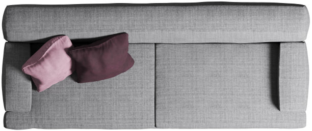 带靠垫的沙发俯视图图片下载