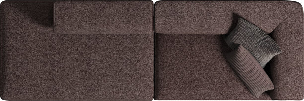 带靠垫的沙发俯视图图片下载