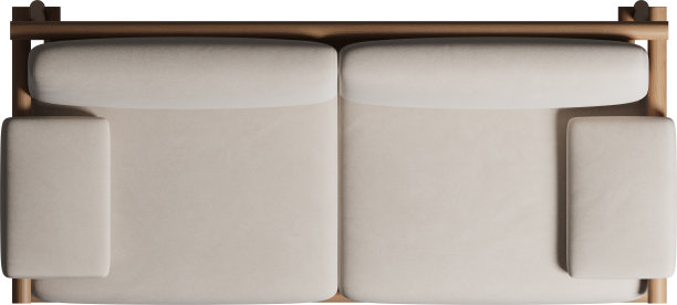 带靠垫的沙发俯视图图片下载