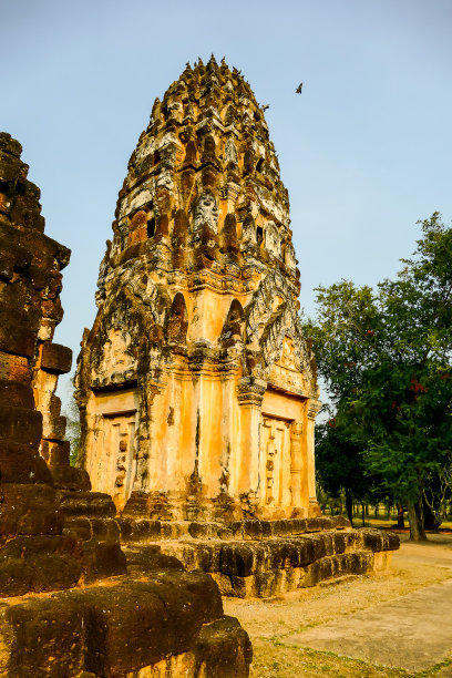 在泰国大城府的寺庙，数码照片图片作为背景图片下载