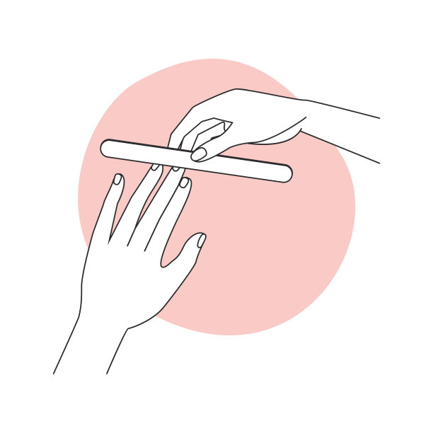 指甲护理使用锉刀，水疗美甲过程的女孩在家里图片下载