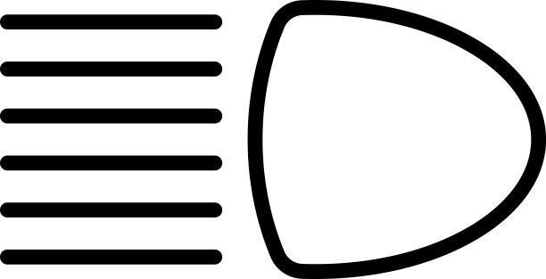 前灯，指示灯，仪表盘图标。矢量远光灯。车灯标志。矢量图标的车辆仪表板指标。这些符号包括高低光束和可调前灯符号。图片下载