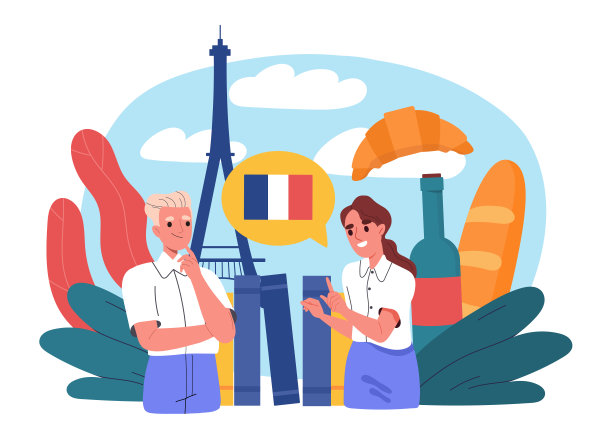 学习法语的人载体图片下载