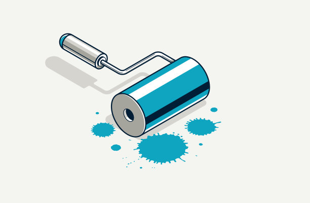 墙绘服务室内矢量三维等距插画，工作专业装修，住宅单位装修，公寓或住宅室内装修。图片下载