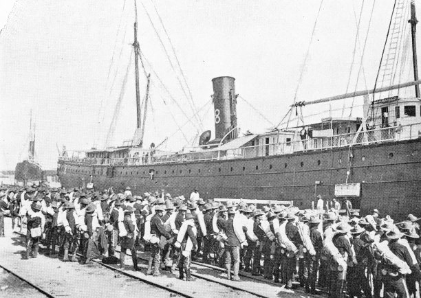 美西战争期间古巴的古董照片，在坦帕登船图片下载