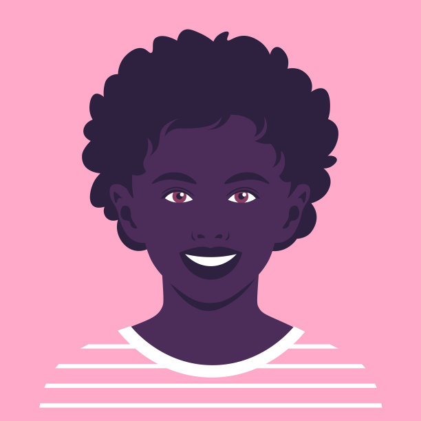 一个快乐的非洲女孩的肖像。图片下载