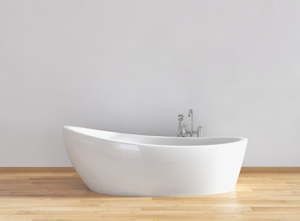 现代明亮的浴室室内3D渲染插图图片下载