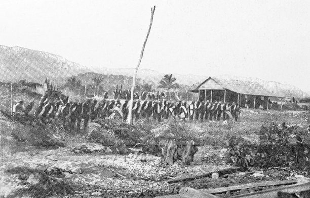 美西战争期间古巴的古董照片，在代基里的营地图片下载