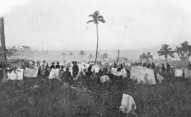 美西战争期间古巴的古董照片，在代基里的营地图片下载