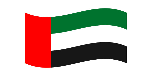 阿拉伯联合酋长国国旗。官方颜色的阿拉伯国家象征。模板图标。抽象矢量背景图片下载