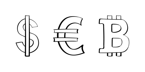 金钱套装图标。硬币图标。线性风格。矢量图标。图片下载