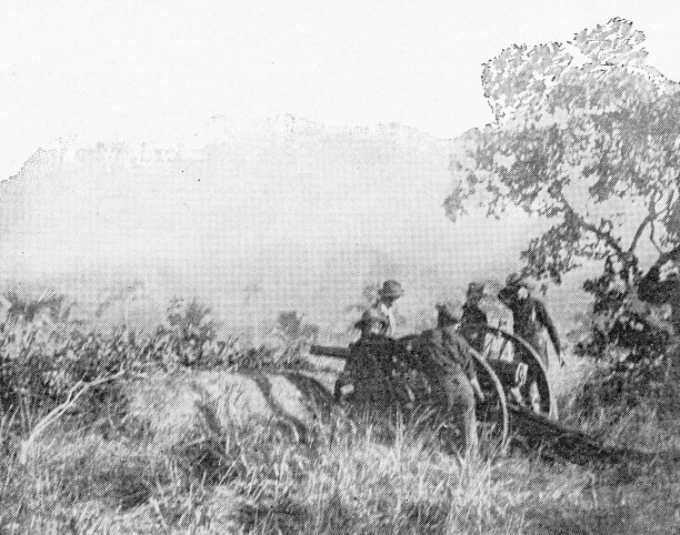 美西战争期间古巴的古董照片，第一炮在波索山上图片下载