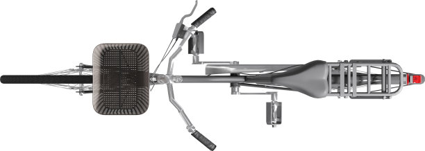 老式自行车白色篮子的俯视图图片下载