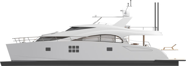 游艇侧视图图片下载