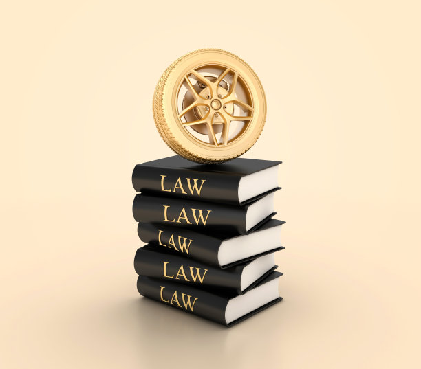 3D车轮与法律书籍图片下载