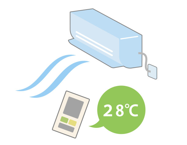 将冷气调至摄氏28度以节省能源的图示图片下载