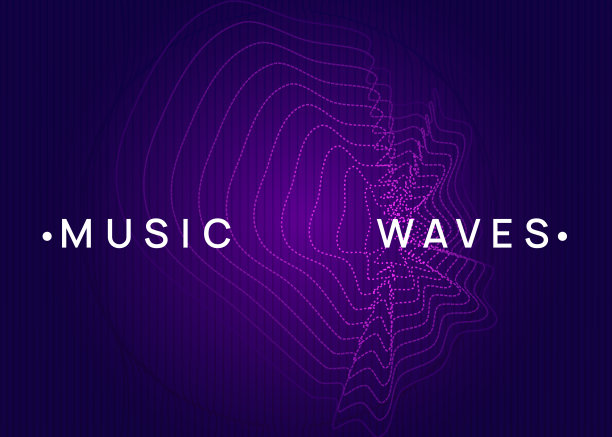 电影节。绿色音乐海报。舞蹈传单。派对音乐会图片。蓝色科技设计。迷幻音频插图。恍惚状态向量。粉色测试套装图片下载