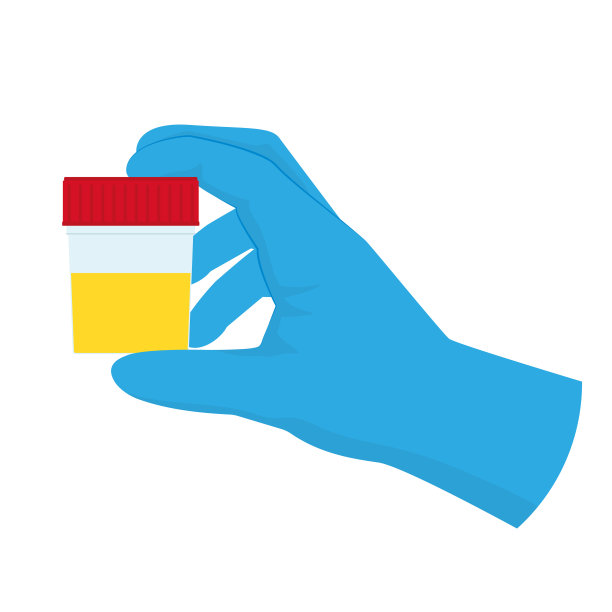 科学家手拿尿样;实验室，医学研究理念图片下载