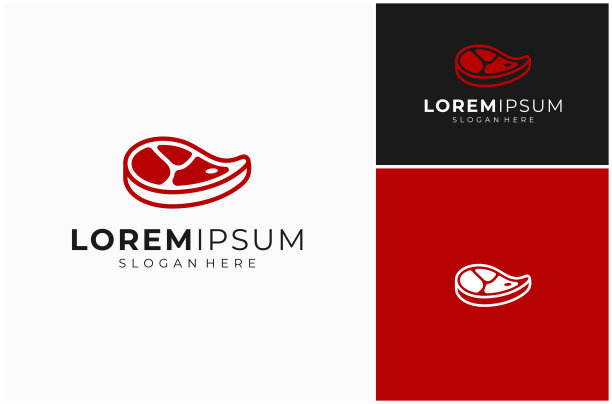 牛排牛肉肉类食品屠夫牛排馆屠宰烧烤烧烤矢量设计插图图片下载