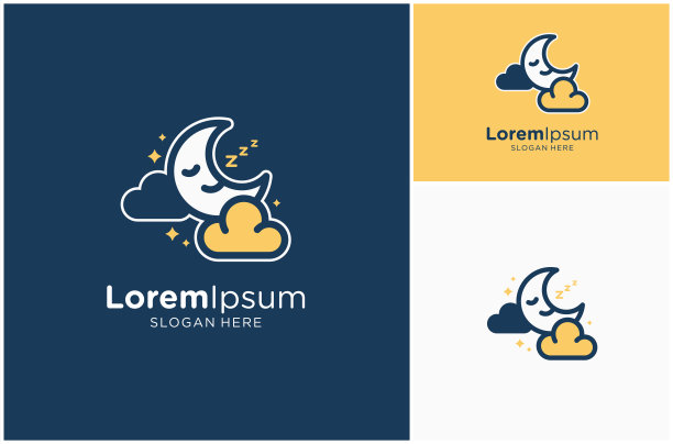 睡眠夜月亮云天空梦睡前可爱昏昏欲睡睡着矢量设计插图图片下载