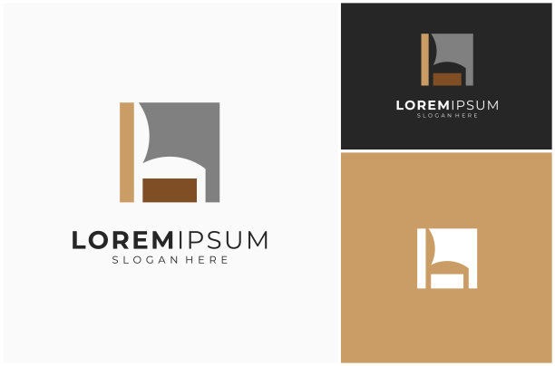 椅子靠垫木质家具家具抽象简单的方形矢量设计插图图片下载