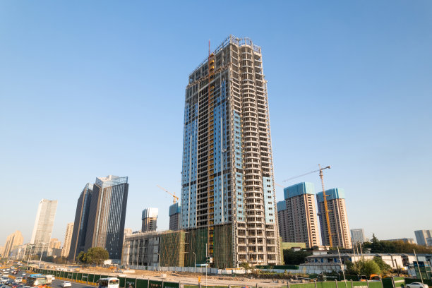 航拍城市建筑工地图片下载